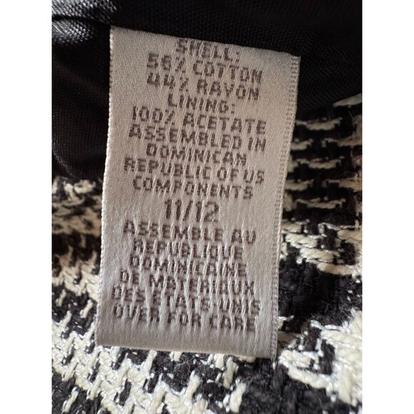 Express Tailleur Womens Black & White Plaid Double-Breasted Blazer Jacket Sz 12 - Picture 6 of 16